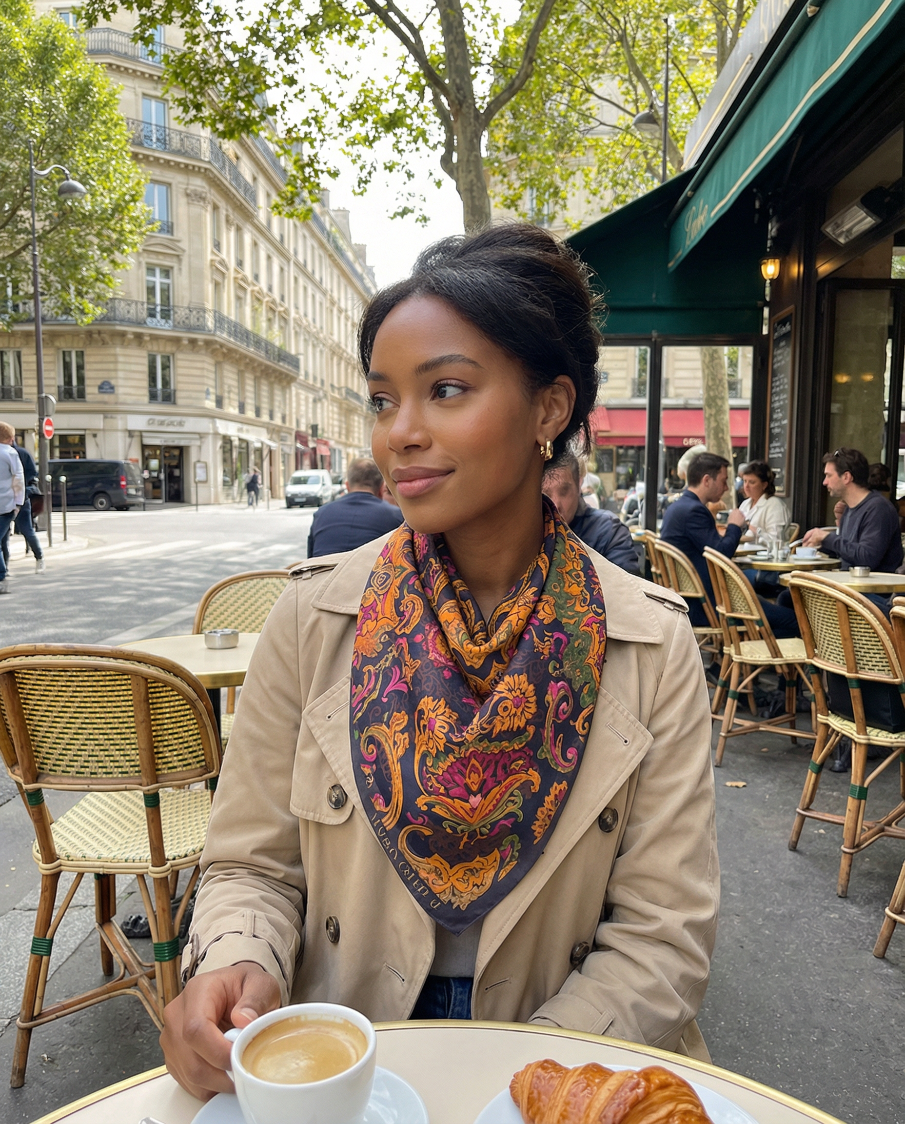 Metissage collection Maison Chateau silk scarf