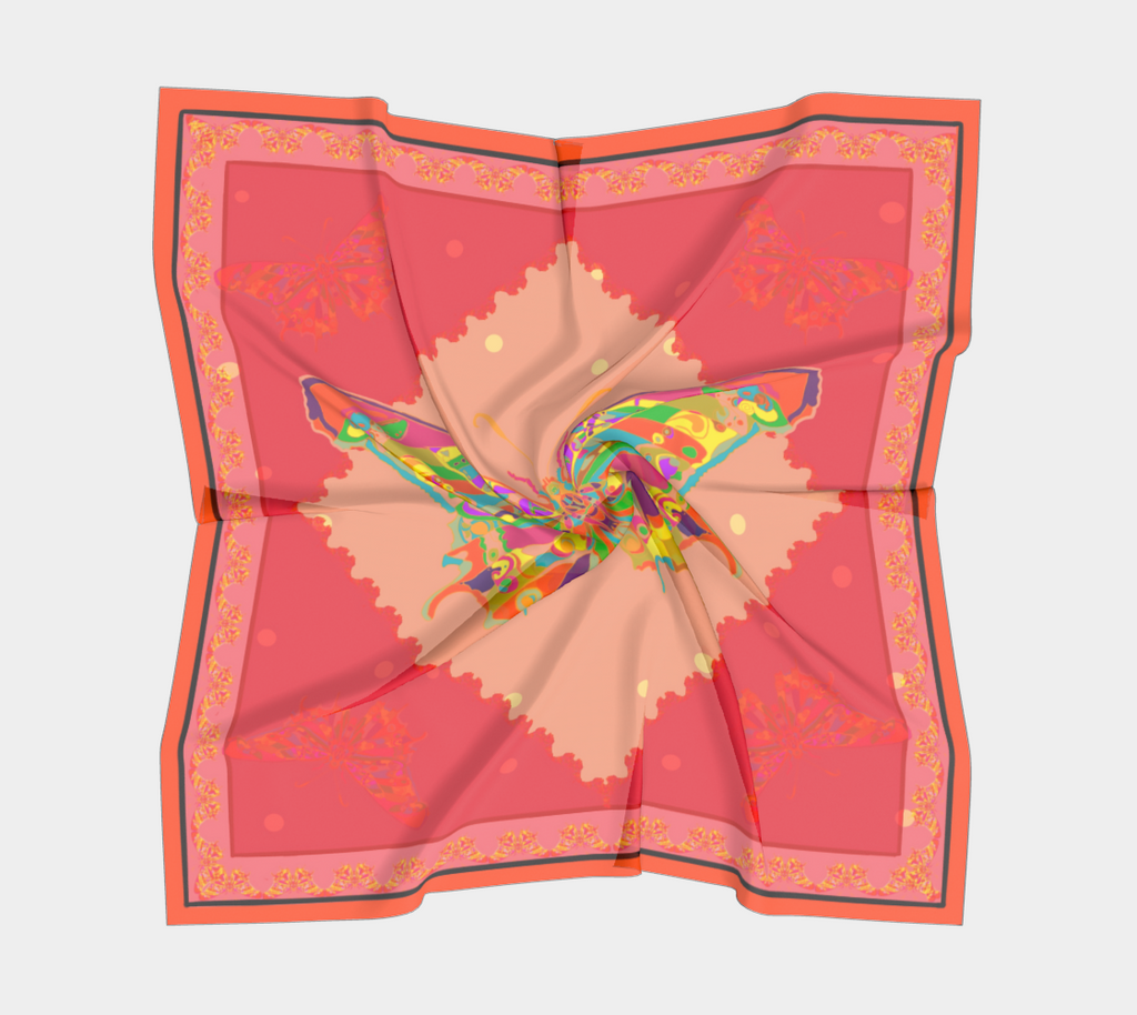 Nature II – Pink Silk Scarf