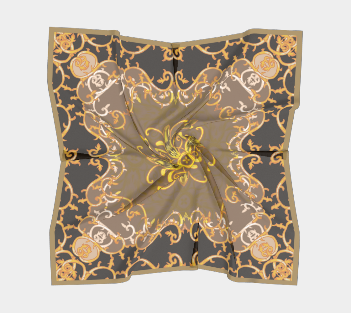 Heritage I _ Black Silk Scarf