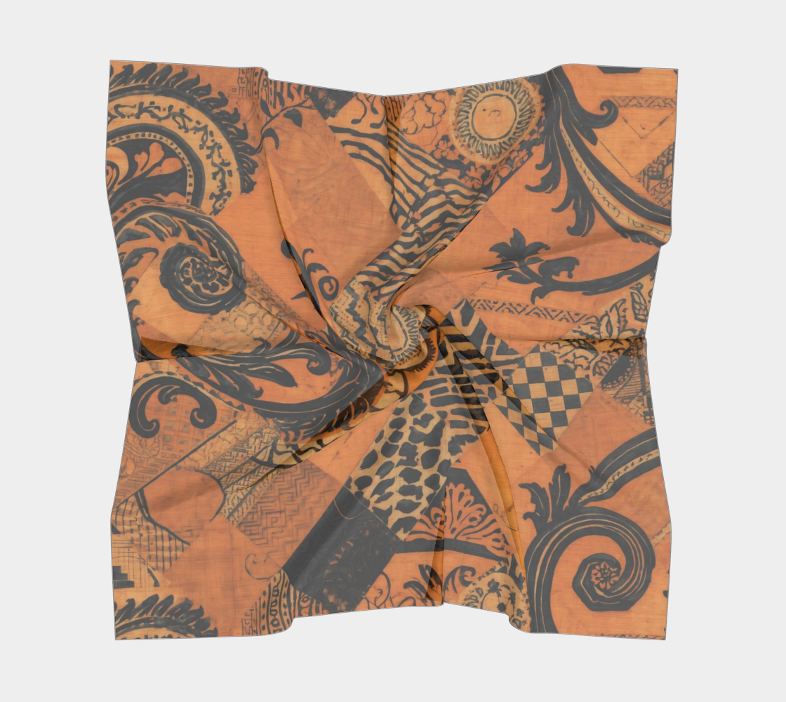 Metissage I – Ocher Silk Scarf