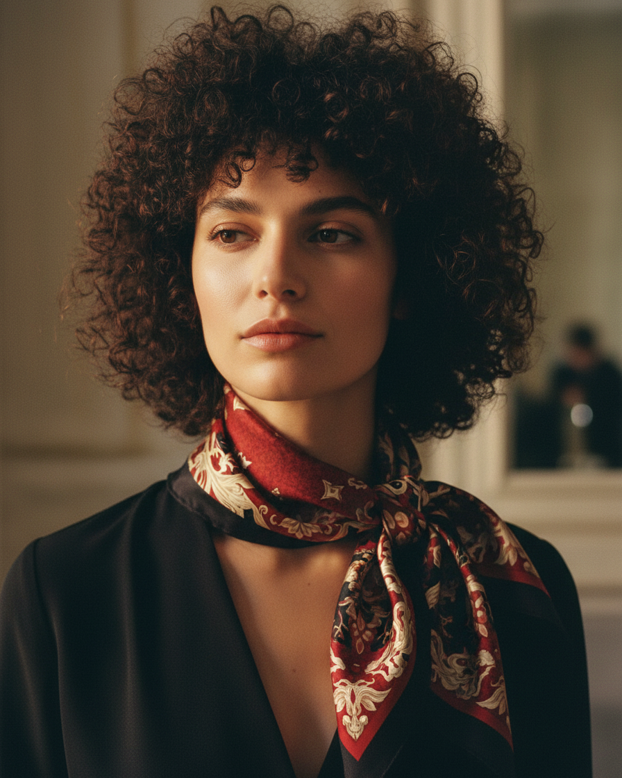 Metissage II – Red Silk Scarf